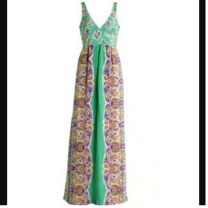 Tibi Green Paisley Silk Maxi Dress! NWOT!